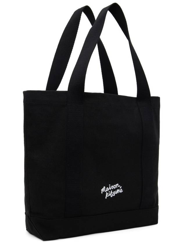 Fox Head Print Tote Bag Black - MAISON KITSUNE - BALAAN 4