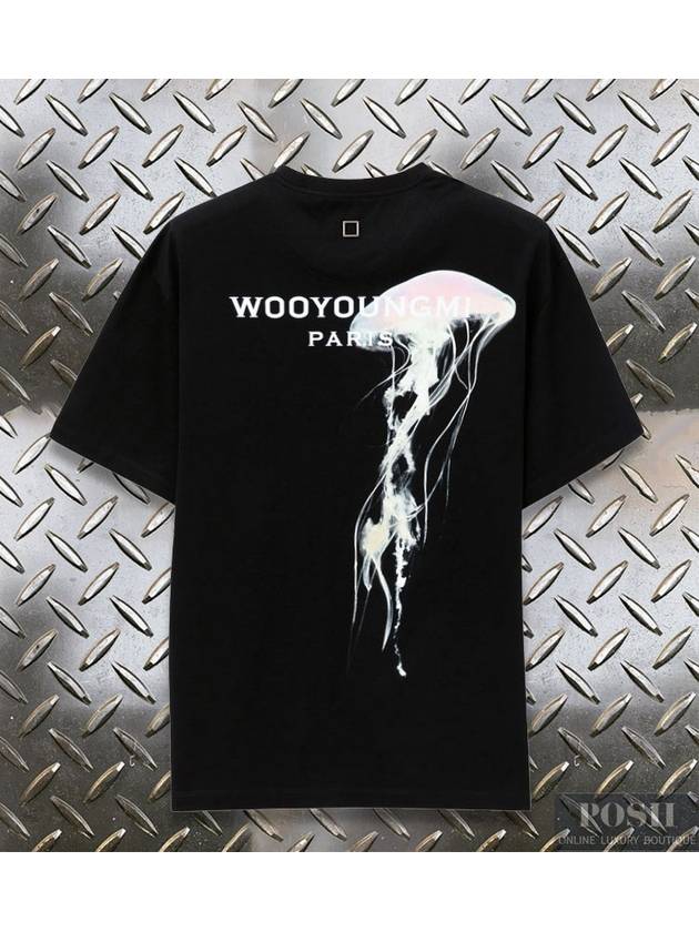 24SS Cotton Luminous Jellyfish Back Logo TShirt W241TS04708B - WOOYOUNGMI - BALAAN 3