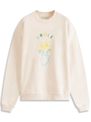 flower embroidered sweatshirt - DROLE DE MONSIEUR - BALAAN 1