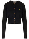 Bea Crop Cardigan Black - VIVIENNE WESTWOOD - BALAAN 2