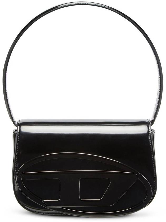 1DR Mirrored Leather Shoulder Bag Black - DIESEL - BALAAN 2