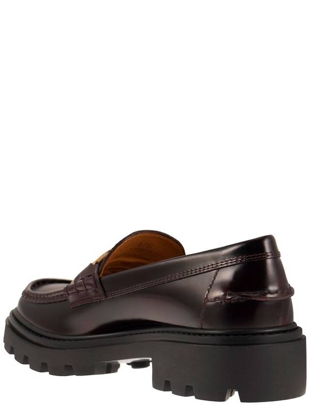 Women's Kate Metal Chain Leather Loafer Brown - TOD'S - BALAAN 4