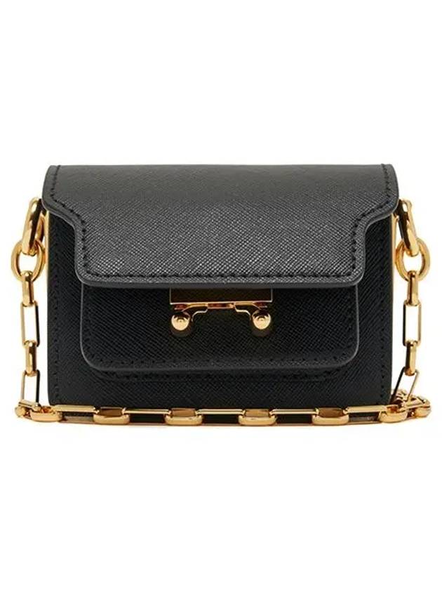 Trunk Nano Chain Crossbody Bag Black - MARNI - BALAAN 3