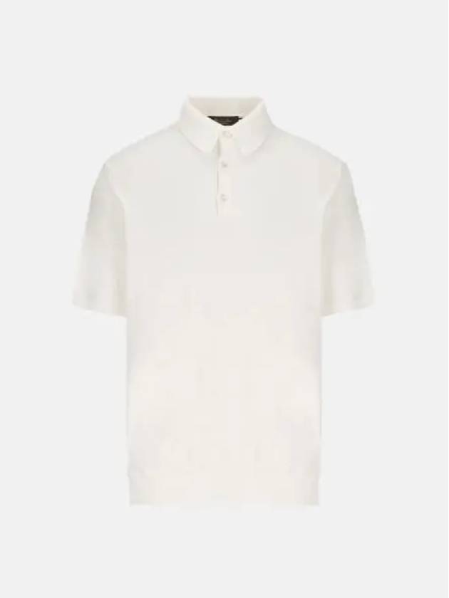 Men's Cotton Short Sleeve PK Shirt White - LORO PIANA - BALAAN 2