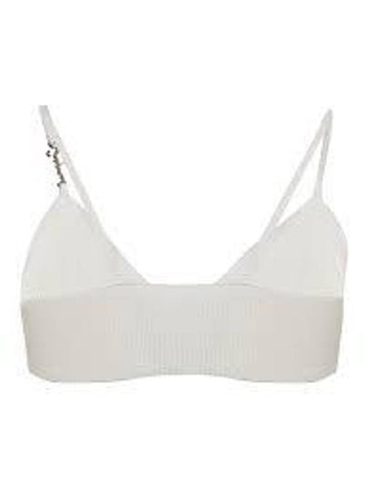 Le Bandeau Pralu Logo Knit Bra White - JACQUEMUS - BALAAN 2