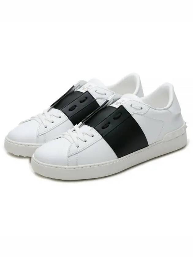 Men s Hidden Open Band White Black Sneakers 0830 BLU A01 1156373 - VALENTINO - BALAAN 1