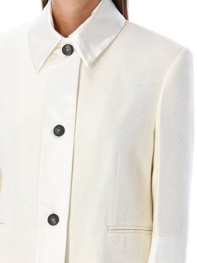 Salvatore Ferragamo Short Jacket With Satin Inserts - SALVATORE FERRAGAMO - BALAAN 3