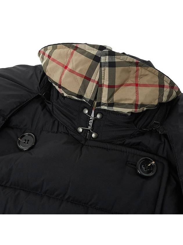 Detachable Hoodie Puffer Coat Padded Black - BURBERRY - BALAAN 9