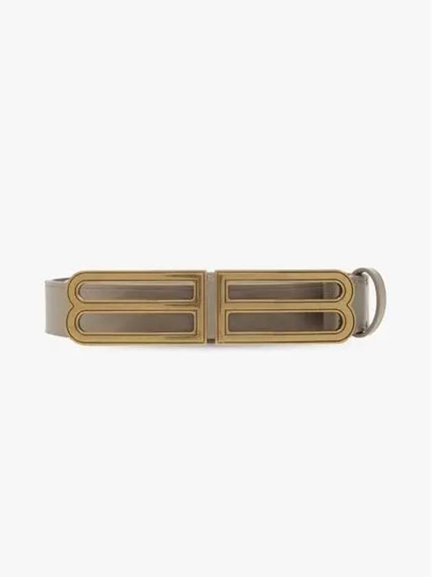 BB Logo Leather Belt Beige - BALENCIAGA - BALAAN 2