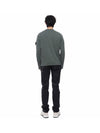 Raw Hand Cotton Crewneck Knit Top Dark Green - STONE ISLAND - BALAAN 6