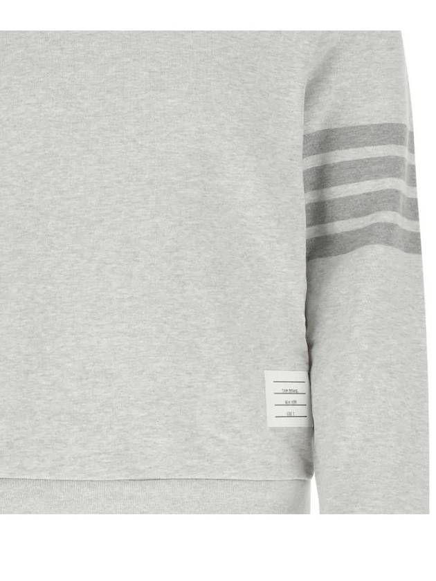 Classic Loopback Terry Tonal 4-Bar Relaxed Fit Crewneck Sweatshirt Pale Grey - THOM BROWNE - BALAAN 6