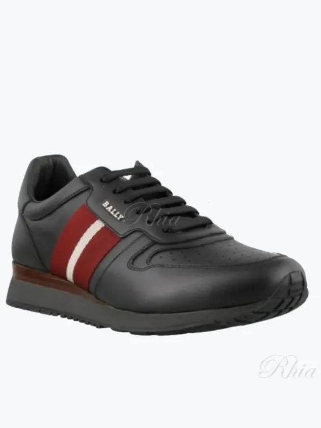 Men's Astel Leather Low Top Sneakers Black - BALLY - BALAAN 2