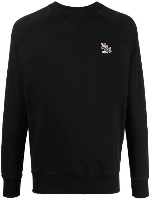 Dressed Fox Patch Classic Sweatshirt Black - MAISON KITSUNE - BALAAN 1