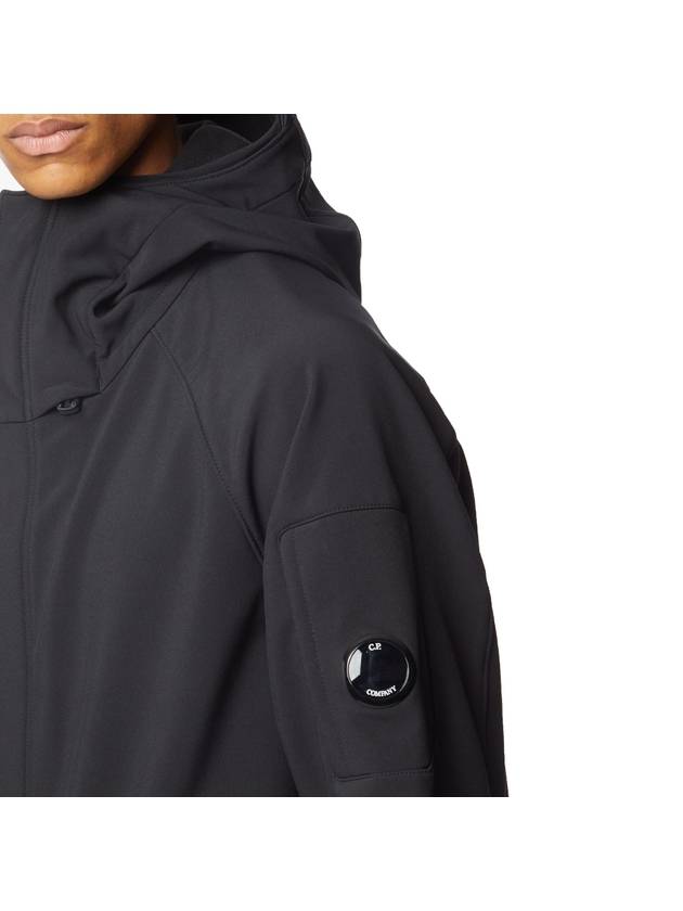 Men's Logo Wappen Shell R Hooded Long Jacket Black - CP COMPANY - BALAAN.