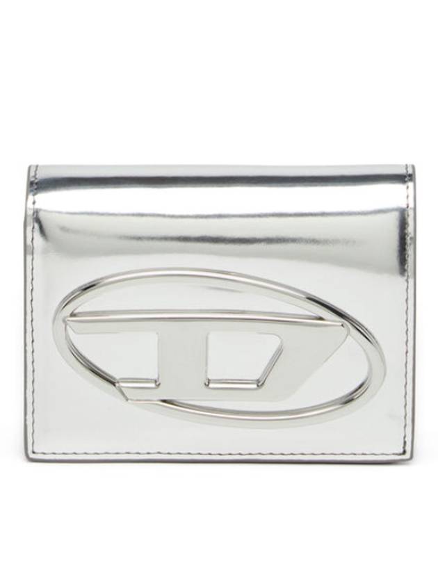 1DR Mirror Flap Card Wallet Silver - DIESEL - BALAAN 2