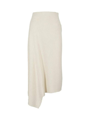 Women's Verna Wool Unbalanced Skirt Ivory - MAX MARA - BALAAN 1