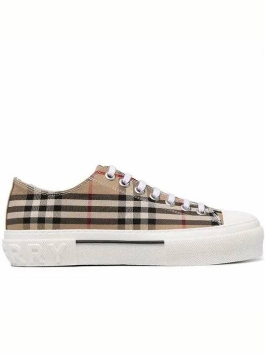 Vintage Check Cotton Sneakers Archive Beige - BURBERRY - BALAAN 2