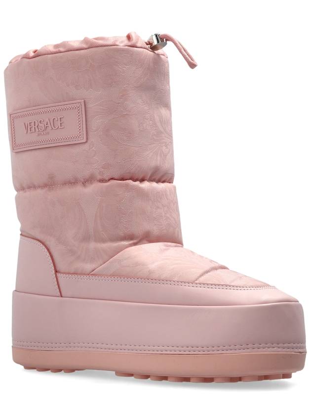 Versace Snow Boots With Barocco Pattern, Women's, Pink - VERSACE - BALAAN 4