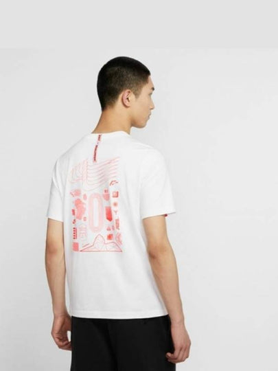 NSW World Wide Short Sleeve T-Shirt White - NIKE - BALAAN 2