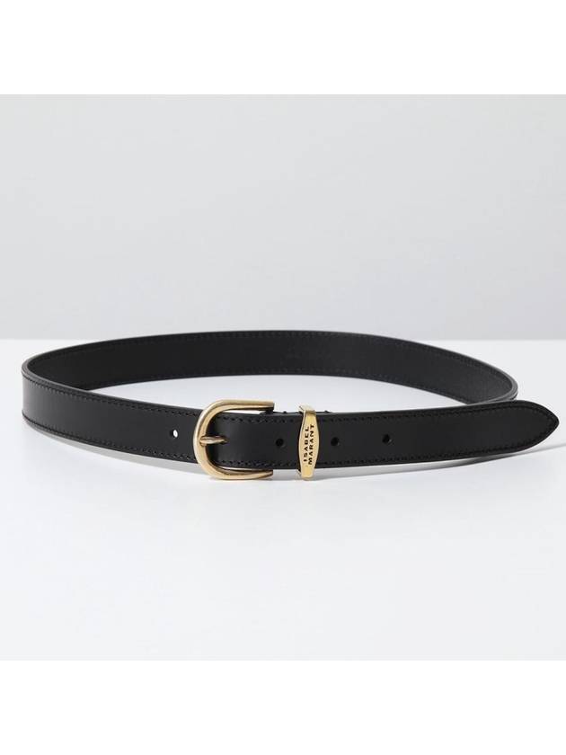 Engraved Logo Belt Black - ISABEL MARANT - BALAAN 3