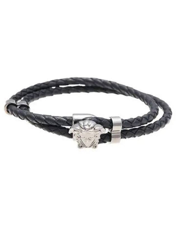 Medusa leather knot bracelet - VERSACE - BALAAN 1