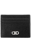 Revival Gancini Card Wallet Black - SALVATORE FERRAGAMO - BALAAN 2