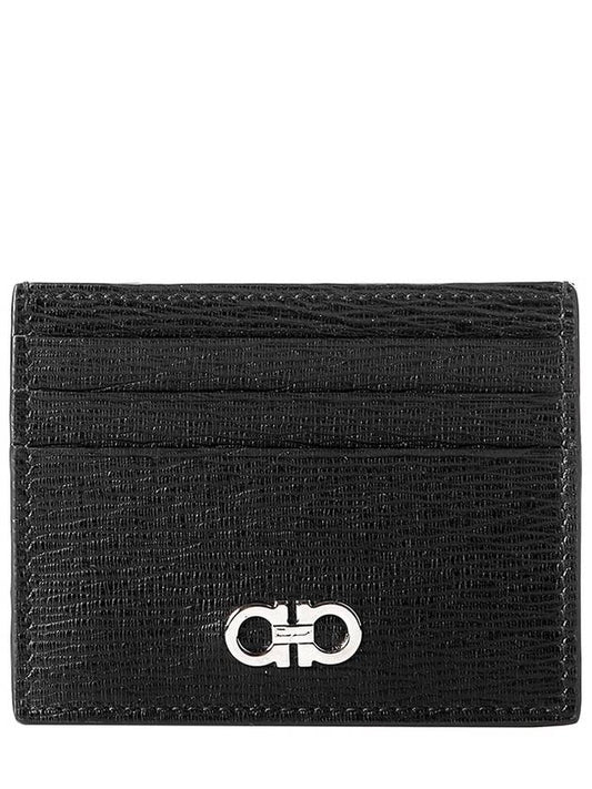 Revival Gancini Card Wallet Black - SALVATORE FERRAGAMO - BALAAN 2