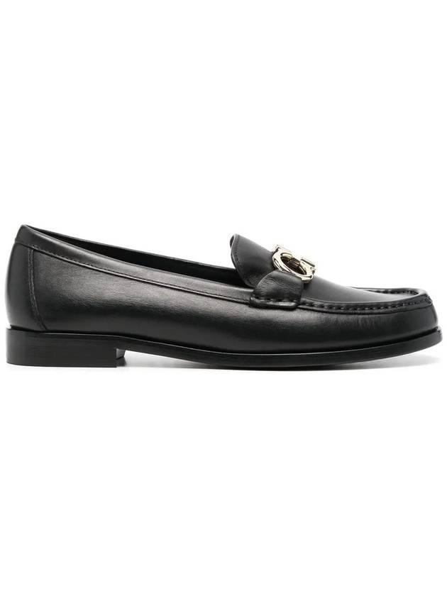 ROLO Double Gancini Loafer Black 0728415 - SALVATORE FERRAGAMO - BALAAN 2