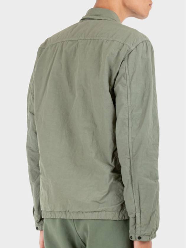 Naslan overshirt black light gray sage green, mid blue 751511803 - STONE ISLAND - BALAAN 6