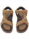 FF Jacquard Fabric Sandals Brown - FENDI - BALAAN 5