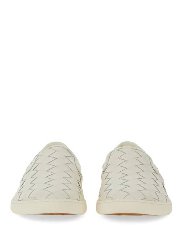 Sawyer Intrecciato Calfskin Slip-Ons White - BOTTEGA VENETA - BALAAN 5