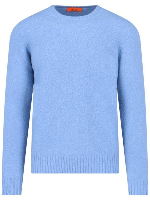 Men s Crew Neck Wool Knit Top Blue - DRUMOHR - BALAAN 1