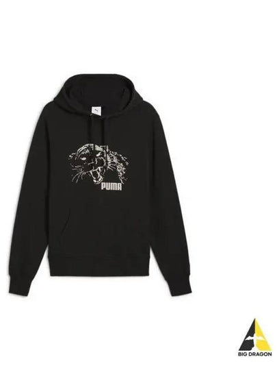 Logo Print Hoodie Black - PUMA - BALAAN 2