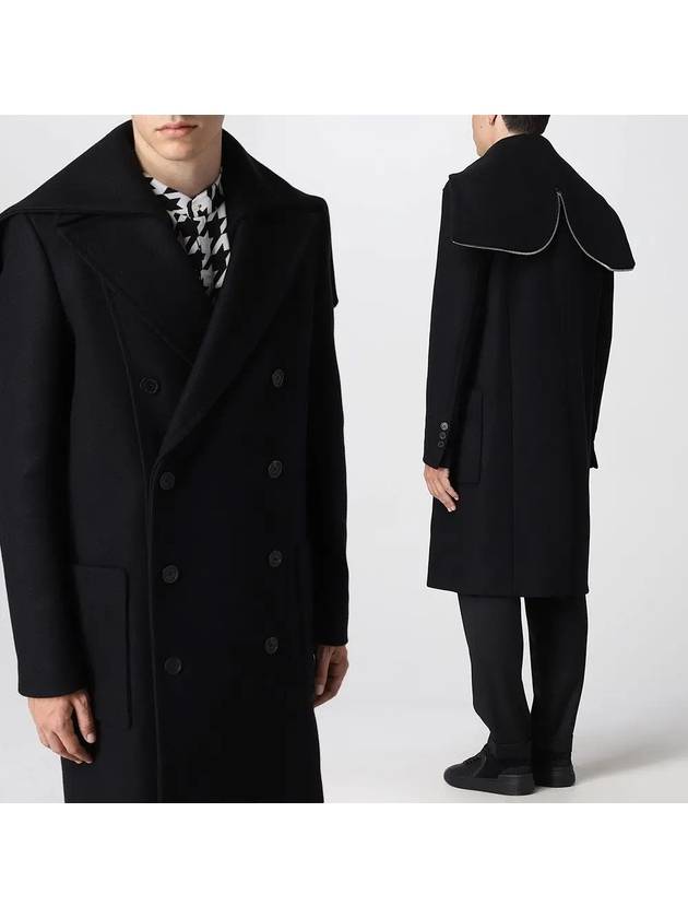 double-breasted wool coat YH1UB003WB06 - BALMAIN - BALAAN.