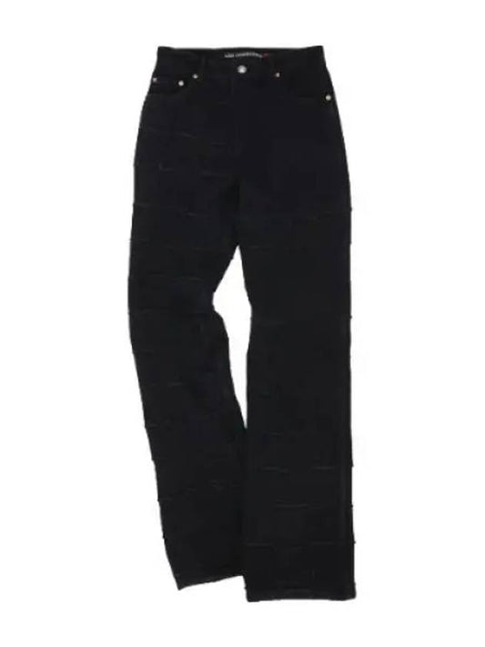 New Patchwork Wide Leg Jeans Denim Pants - ANDERSSON BELL - BALAAN 1