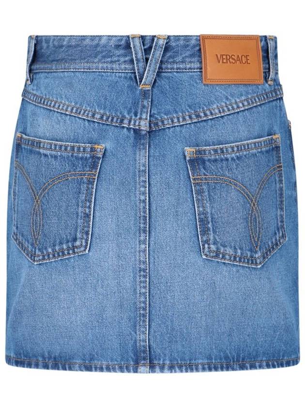 Denim Skirt 10141051A100231D030 Blue - VERSACE - BALAAN 3