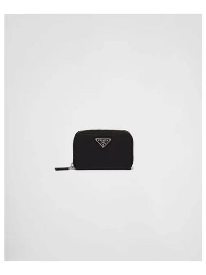 Triangle Logo Saffiano Leather Card Wallet Black - PRADA - BALAAN 2