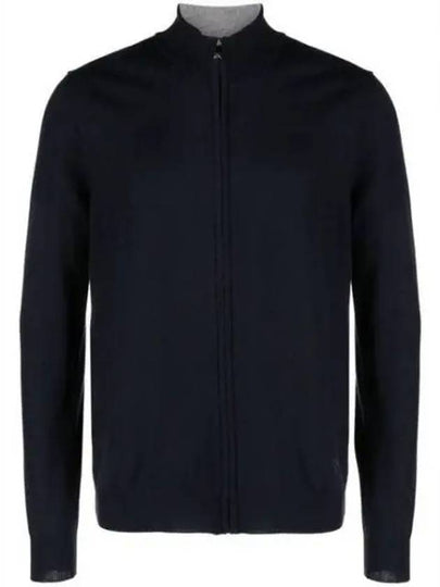 Men's Kaleb Zipper Merino Cardigan Navy - J.LINDEBERG - BALAAN 2