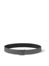 LV Taurillon 40MM Reversible Leather Belt Dark Grey - LOUIS VUITTON - BALAAN 1