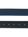 Silver Gancini Reversible Leather Belt Ultramarine Black - SALVATORE FERRAGAMO - BALAAN 5