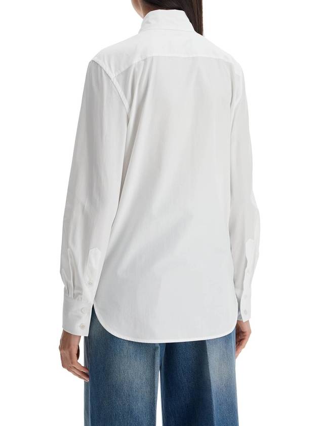 structured collar white optical long sleeve cotton shirt - VALENTINO - BALAAN 3