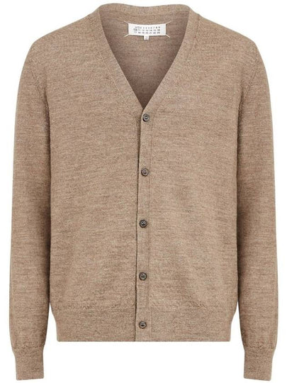 Elbow Patch Fine Knit Cardigan Beige - MAISON MARGIELA - BALAAN 2