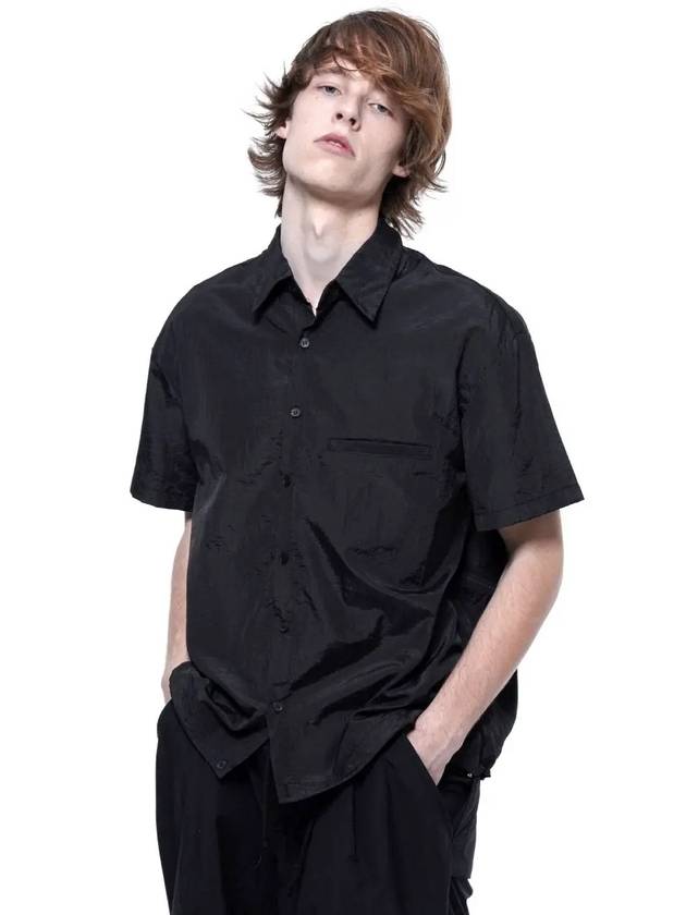 Men s SSHS BK Seersucker String Half Shirt Black - CHANCE'S NOI - BALAAN 7