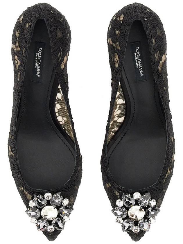 Brooch Lace Rainbow Pumps Heel Black - DOLCE&GABBANA - BALAAN 5