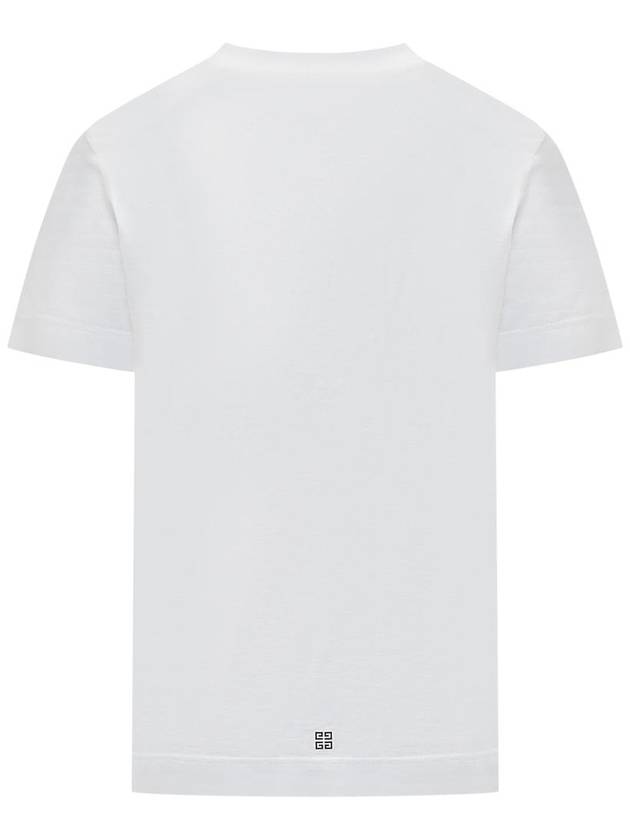 Archetype Logo Print Slim Fit Cotton Short Sleeve T-Shirt White - GIVENCHY - BALAAN 3