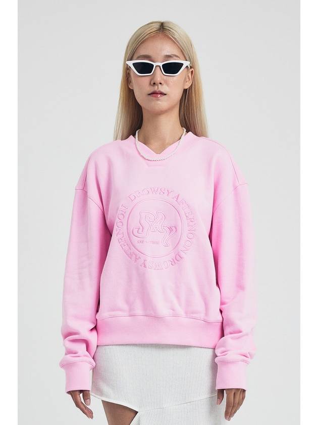 Square neck Logo Sweatshirt Pink - SAY-_YEON - BALAAN 2