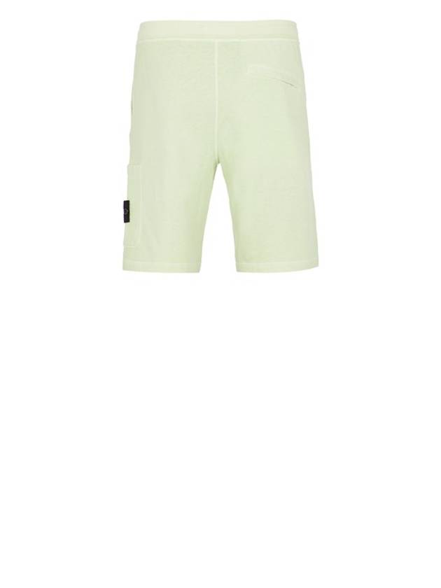 Men's OLD Treatment Logo Patch Cargo Bermuda Shorts Light Green - STONE ISLAND - BALAAN 3