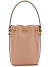 V Logo Signature Nappa Leather Bucket Bag Pink - VALENTINO - BALAAN 4