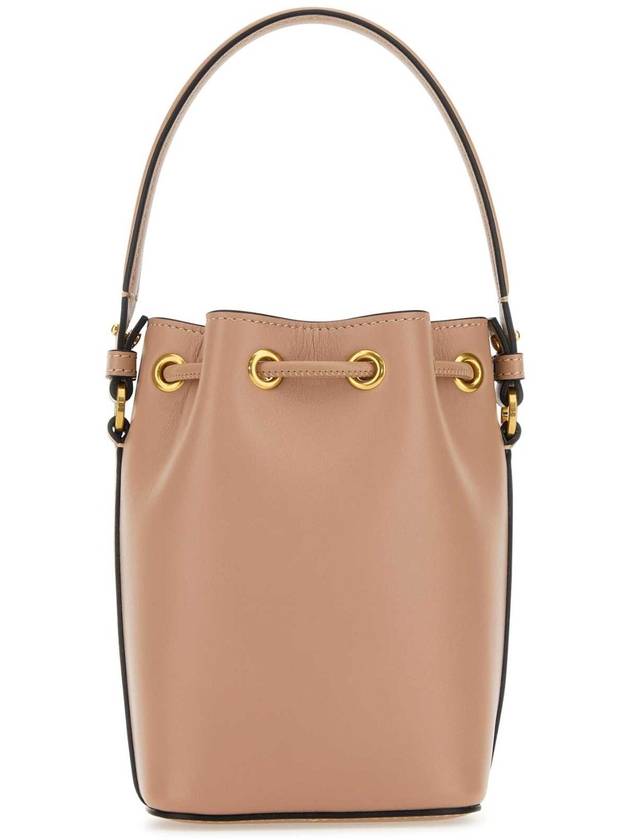 V Logo Signature Nappa Leather Bucket Bag Pink - VALENTINO - BALAAN 4