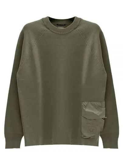 Metropolis Series Double Mix Pocket Sweatshirt Khaki - CP COMPANY - BALAAN 2